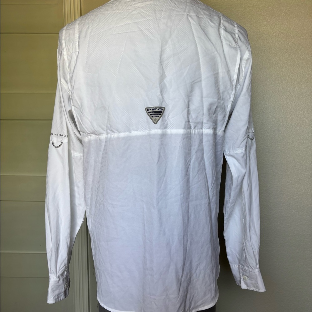 Columbia White Casual Button Down Shirt Lightweight - Picture 2 of 5
